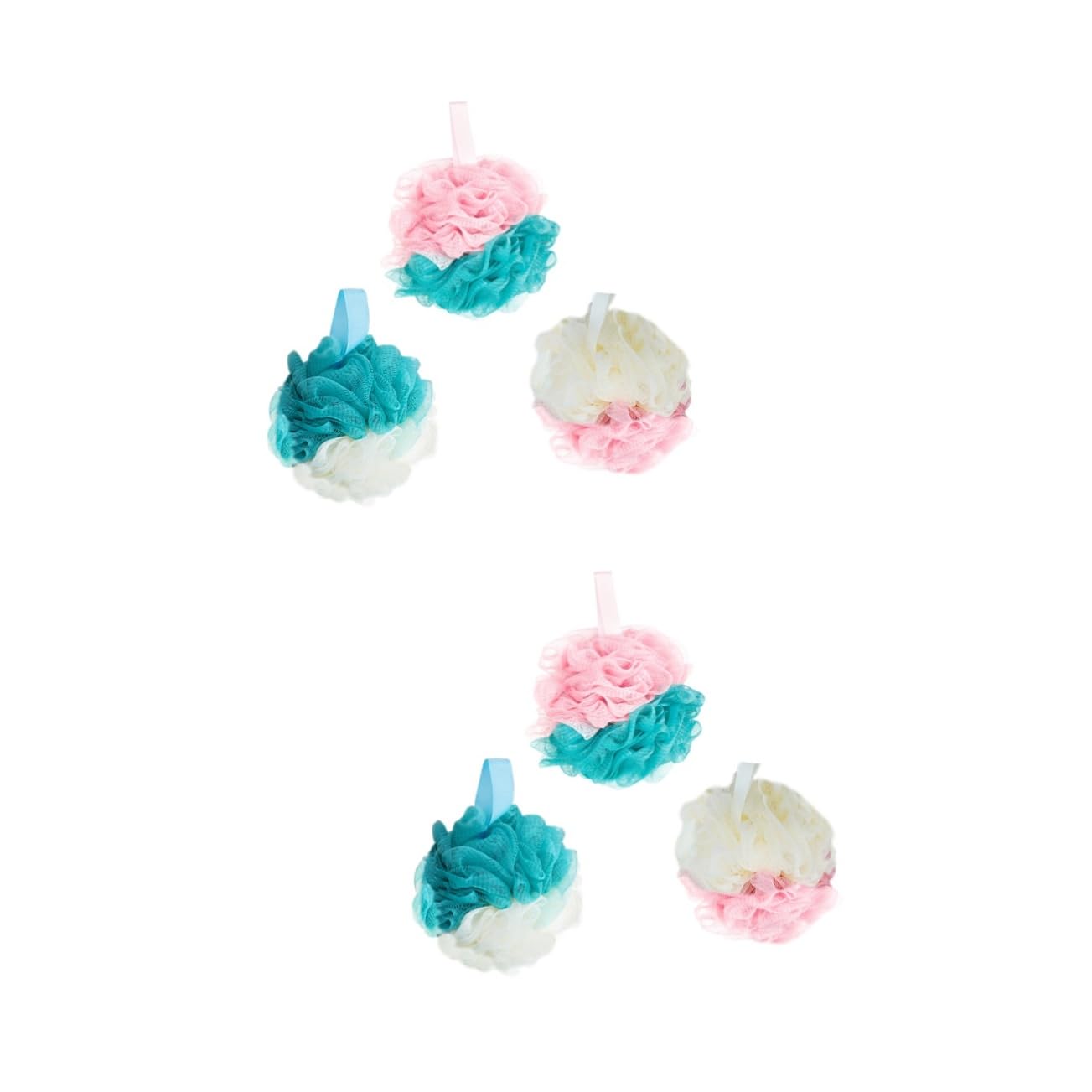 FRCOLOR 6 Piezas Puf De Baño Depurador De Baño Para El Cuerpo Depurador De Cuerpo Esponja De Baño Exfoliante Esponjas De Lufa De Baño Esponjas Naturales Baño Suave Escarchado Flor De Baño