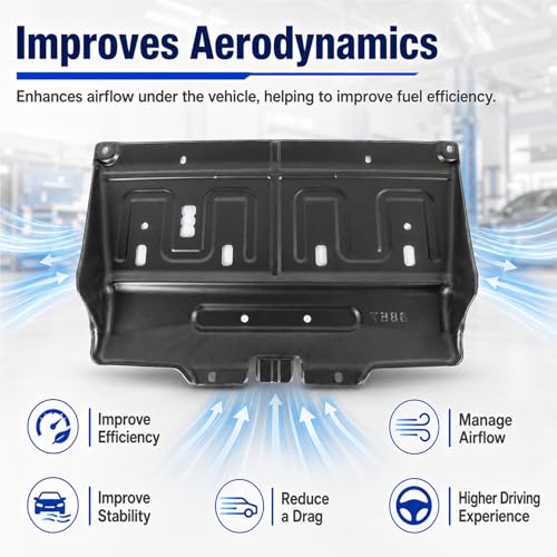 Image of ML3Z-7222-D Engine Splash Shield, Upgrade Manganese Steel Front Under Car Engine Lower Cover Compatible for 2015-2020 Ford F150 with Gasoline Engine (Not Fit for Raptor Model & 3.0L Diesel)