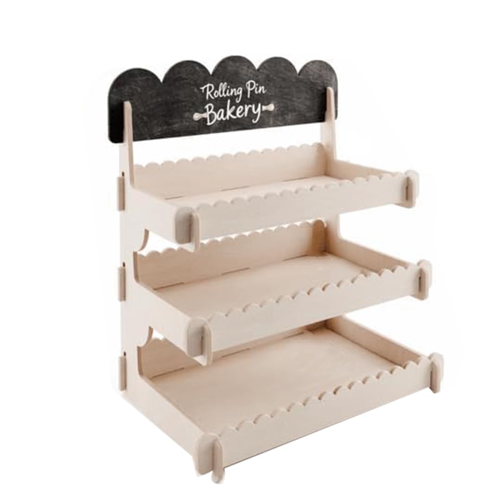 UDSKNV[KSL For Market Booth Wood for Bakers& Vendors Cookie Display Stand, Wooden Cookie Stand with Chalkboard Sign for Craft Fairs