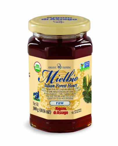 Rigoni di Asiago Mielbio Organic Italian Raw Honey, Forest, 6 Count, 10.58 oz