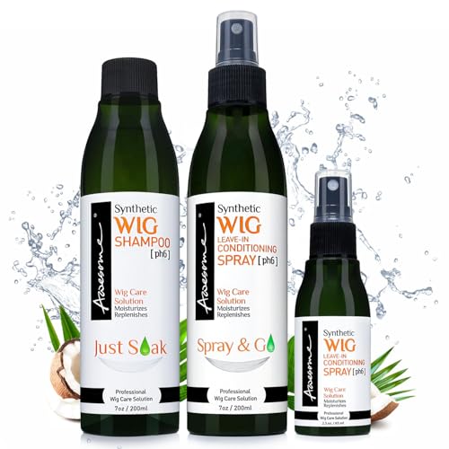 Awesome Synthetic Wig Shampoo & Conditioner Spray Set (3)