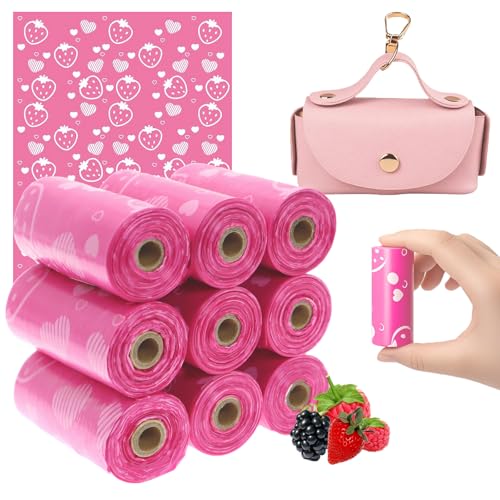 Image of Eyryfui Sanitary Napkin Disposal Bags with Dispenser Feminine Hygiene Disposal Bags for Tampons Trash Bag, Personal Care Sanitary Bag for Women Privacy Handling (Pink)