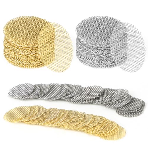 Pipe Screen, 1/2inch Metal Pipe Screen Filters, Stainless Steel Pipe Screens and Brass Mesh (100 pcs)