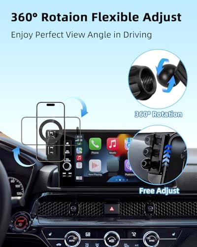 Image of PZK Car Phone Mount for Honda HRV 2023-2025 2026 /CRV 2023-2026 / Honda Pilot 2023-2026 Accessories 7 /9-inch Screen Compatible with MagSafe HR-V CR-V Car Phone Holder Not Affect Air Vent