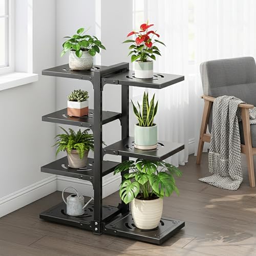 Image of HomeEssentials Kitchen Counter Pan Rack Multipurpose Organizer - 7 Tier Adjustable Pot Holder /Shelf Drawer Stand for Crockery /Pull Out Cabinet Organizer, Utensil Holder (7 TIER)
