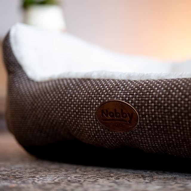 Foto 5 de 6 de Nobby Alba Comfort - Juego de Cama Ovalada para Perro, 86 x 70 x 24 cm, Color marrón