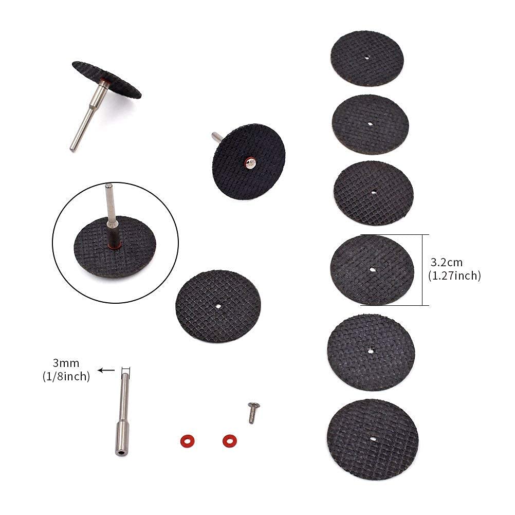 Diy Crafts 10474 5966 Rotary Tool Cutting Wheels Sets Hss Mini Circular Saw Blades & Diamond Cutting Wheel Cut Off Discs, Multicolor, Pack of 30 2