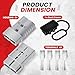 DMTVAL 50A Quick Connect Battery Connector Kit, Genderless Plug for 6 AWG Wire, 2 Pack Red Housing, Suitable for Car, Trailer, Winch, Forklift, Trolling Motor