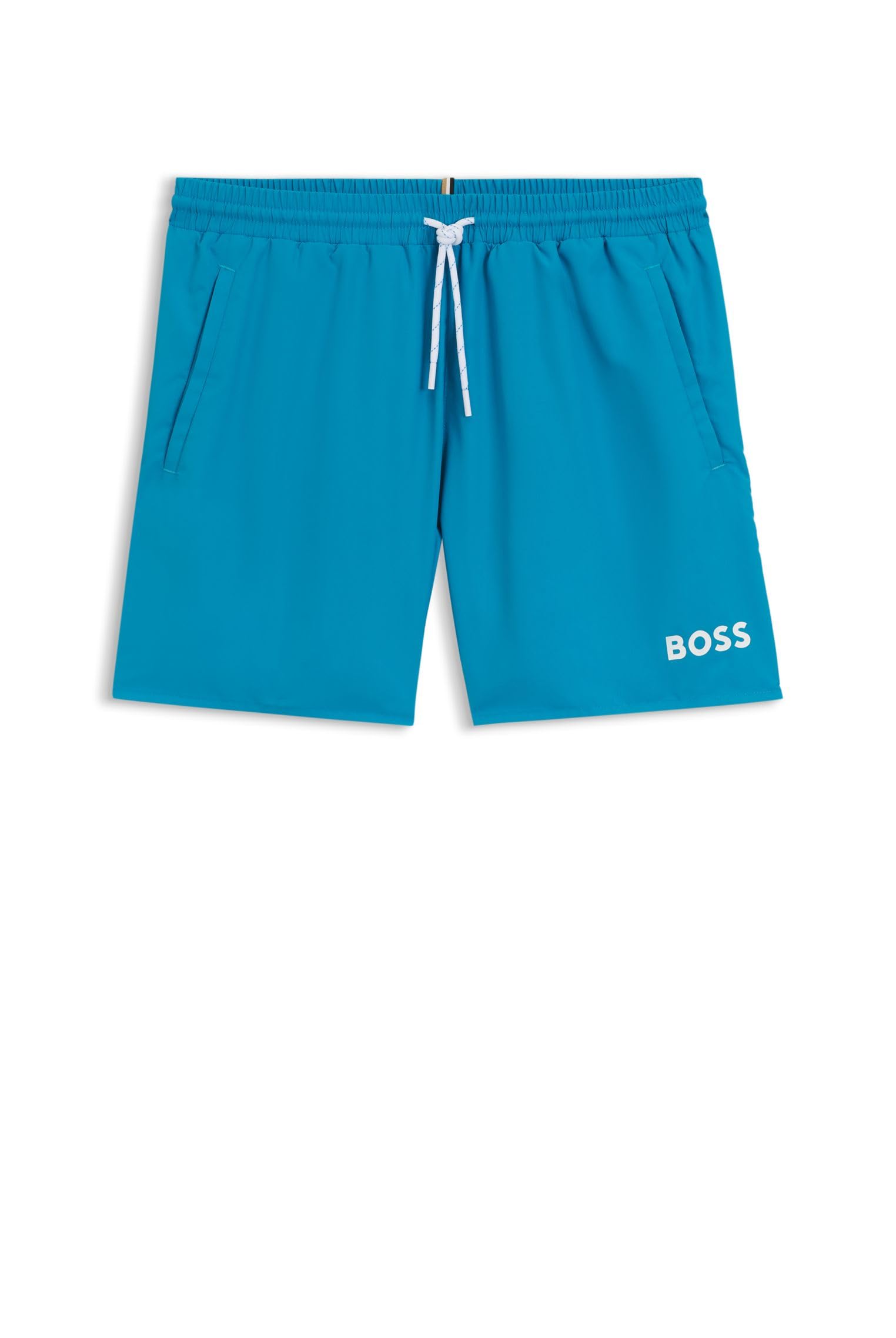 BOSS Herren Starfish Badeshorts mit kontrastfarbenem Logo und Paspelierung