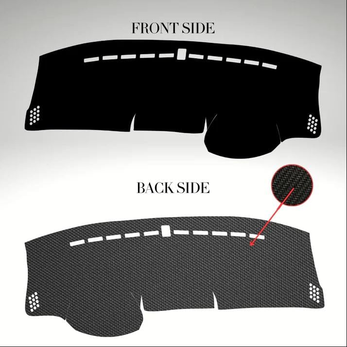 Image of Car Dashboard Cover Compatible with Honda Amaze 2018-2025 Dustproof, UV Resistant | All-Weather Protection | Custom Fit Car Accessories (Balck)