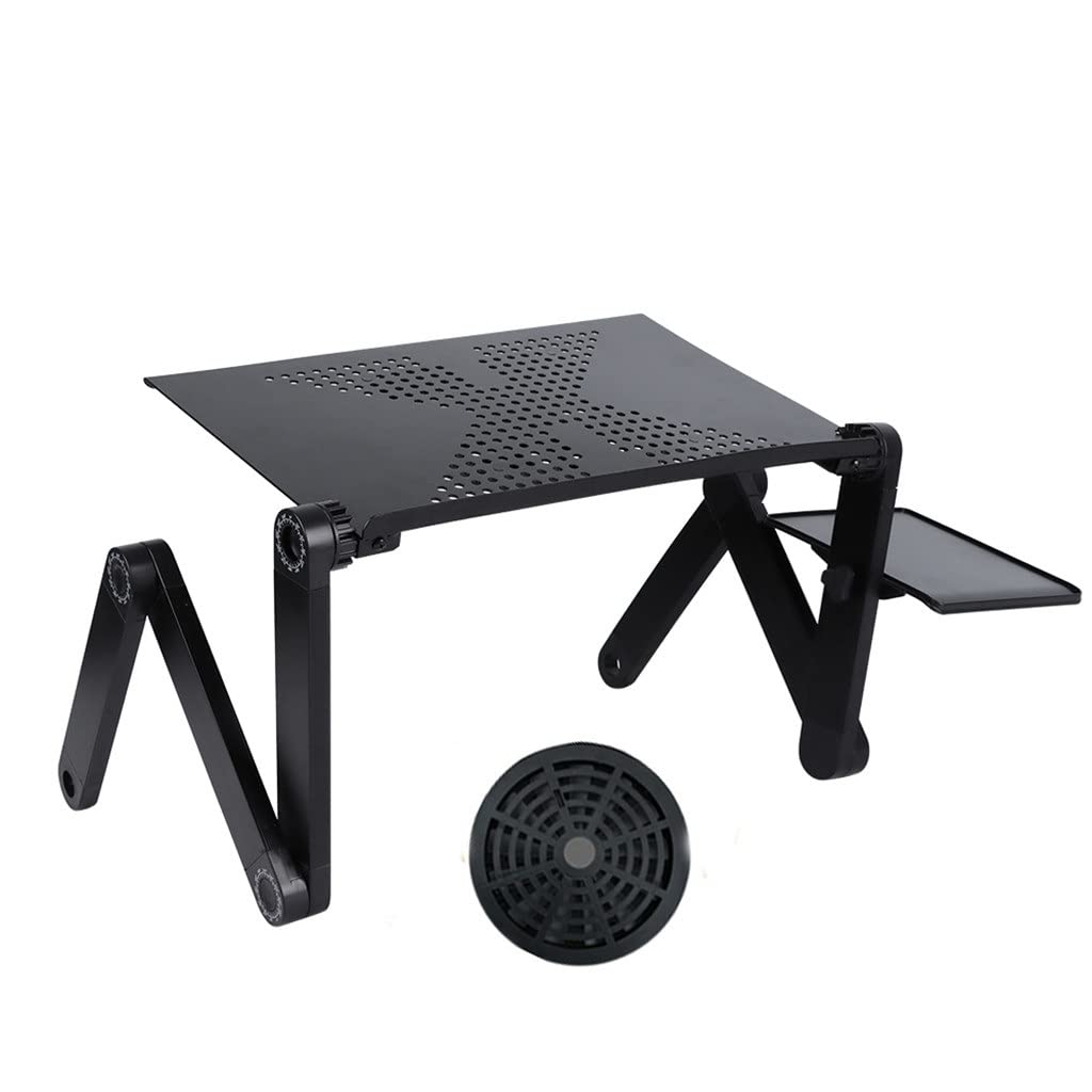 Adjustable Portable Aluminum Laptop Desk for TV Bed PC Table Stand Notebook Table Desk Stand with Mouse Pad