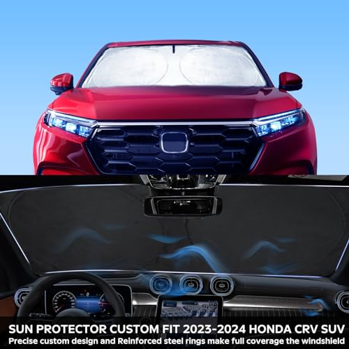 INSAUTO for 2026 CRV Windshield Sun Shade Sunshade Foldable Custom Fit 2023 2024 2025 Honda CR-V Accessories Windshield Cover Front Window Shield Blocks UV Rays and Heat Car Interior Protector by INSAUTO - Image 2