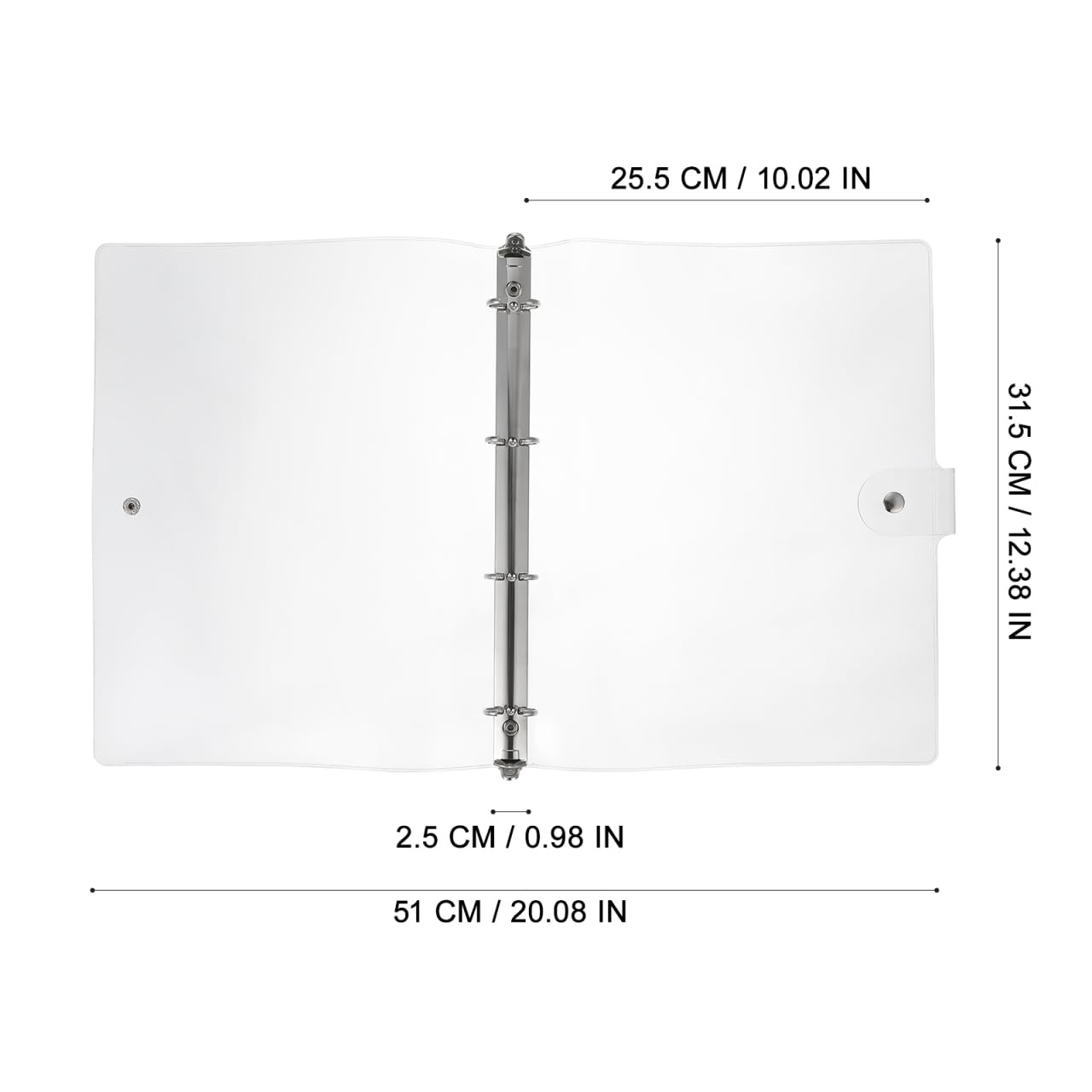 Healeved Transparentes A4 Ringbuch Notebook Cover Aus Kunststoff Mit 4 Ringen Für Büro Und Schule Notizbuch Hülle Schützt Planer Und Dokumente Einfach Zu Öffnender Ringordner Organizer