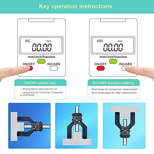 RUIZHI Misuratore di Profondità 0-80mm Misuratore
