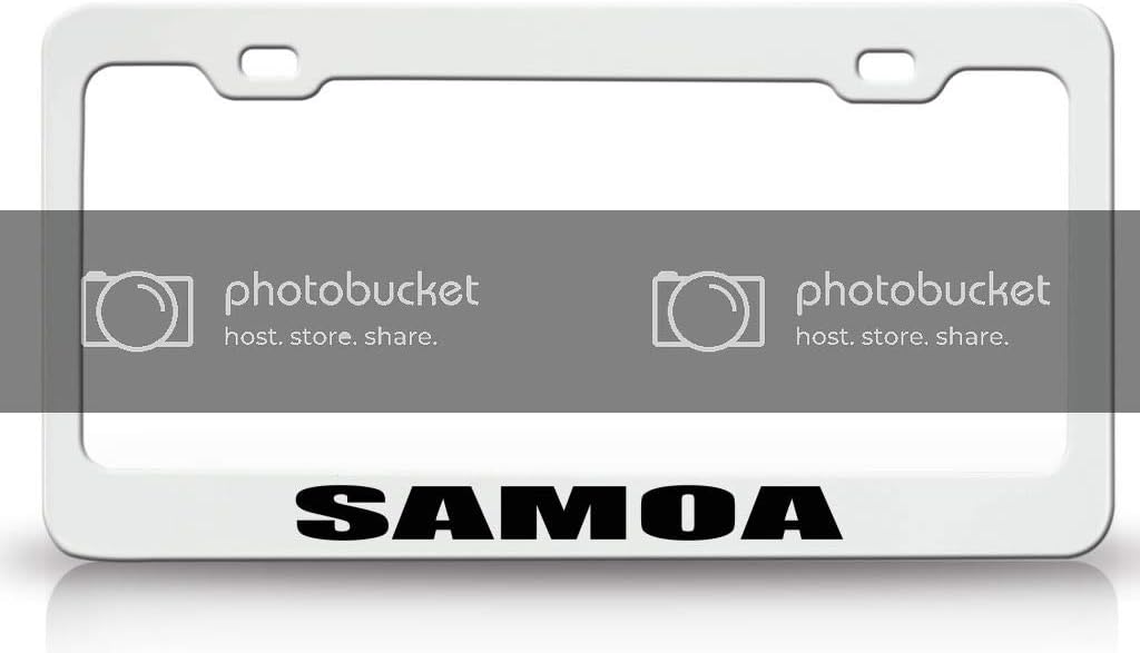 Samoa Country Flag Metal Car SUV Truck License Plate Frame r87