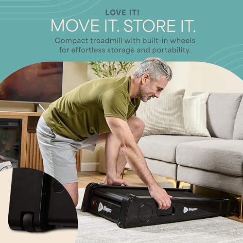 Lifepro Smallest Portable 30in Small Mini Walking Pad Treadmill Installation Free, Adjustable Incline, Under Desk Work Compact Treadmills for Home/Office - Max Load 220Lbs & Speed 3MPH