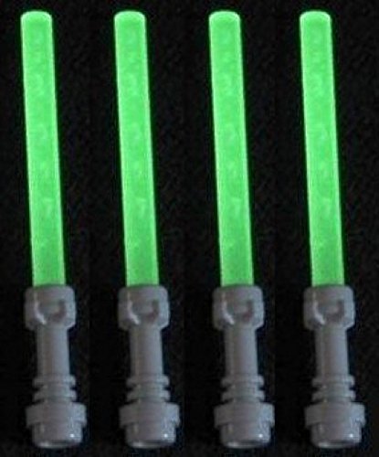 Lego Lightsaber Lot of 4: Glow-in-the-Dark Lightsabers with Hilts by LEGO