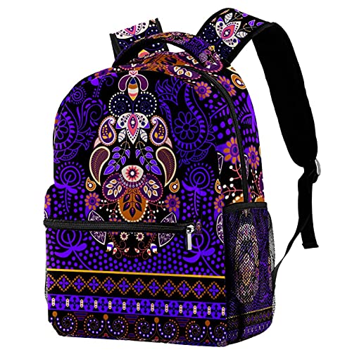 Sac à dos campus vintage avec porte-bouteille pour soulager le dos des filles et garçons