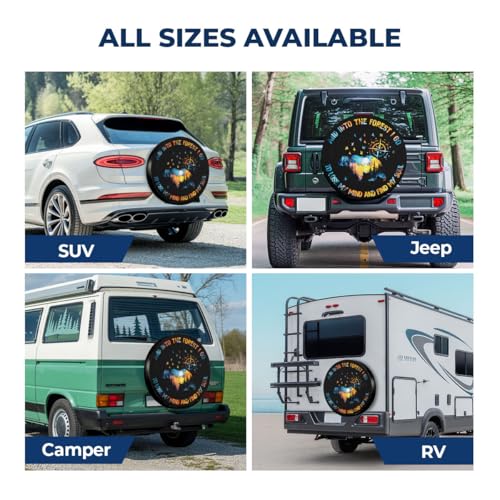 Image of GENANY Custom PVC Leather Spare Tire Heavy Duty Cover, Turn Your Photo Logo Text Into Tire Cover, Universal Fit for Trailer RV Camper, Personalized RV Spare Tire Cover 14-17 Inch