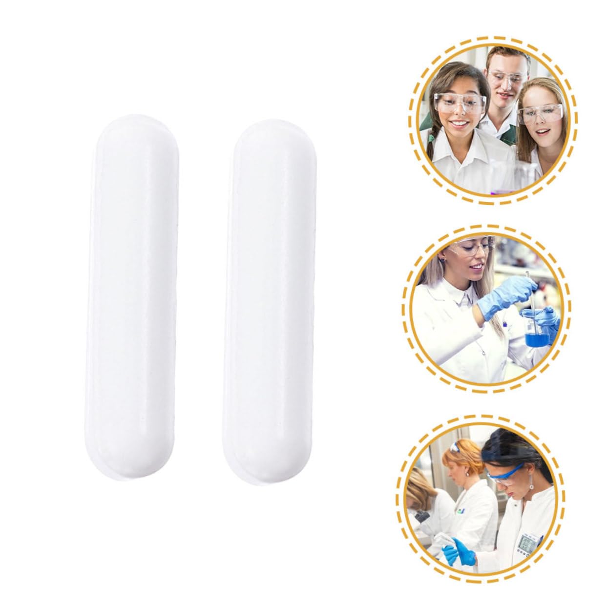 Cabilock Barra Agitadora Magnética Segura Contacto Directo para Laboratorio de Ptfe 16 Piezas Adecuado para Experimentos Científicos