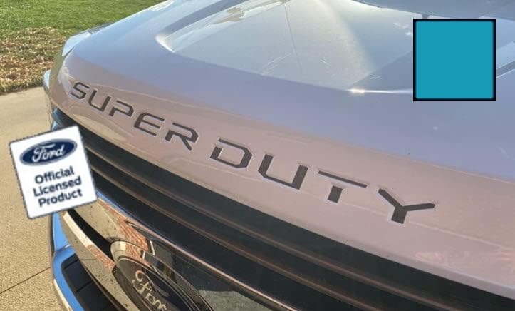 Decal Mods (2017-2022) Hood Grille Decal Sticker Letter Inserts Inlays (Thin) for Ford F250 F350 F450 Super Duty Red Reflective (Reflects Red) - CR+R