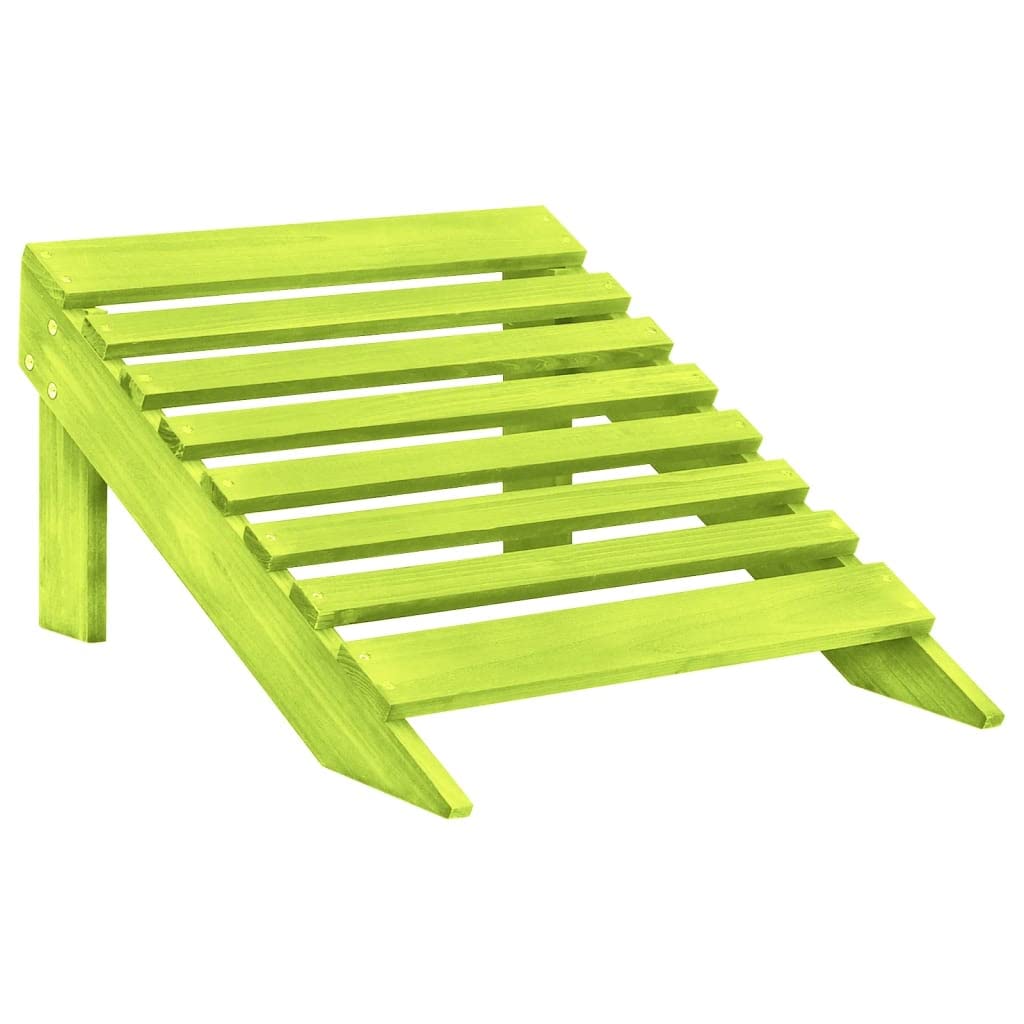 Adirondack Chaise 2 places avec pouf, bois massif épicéa vert