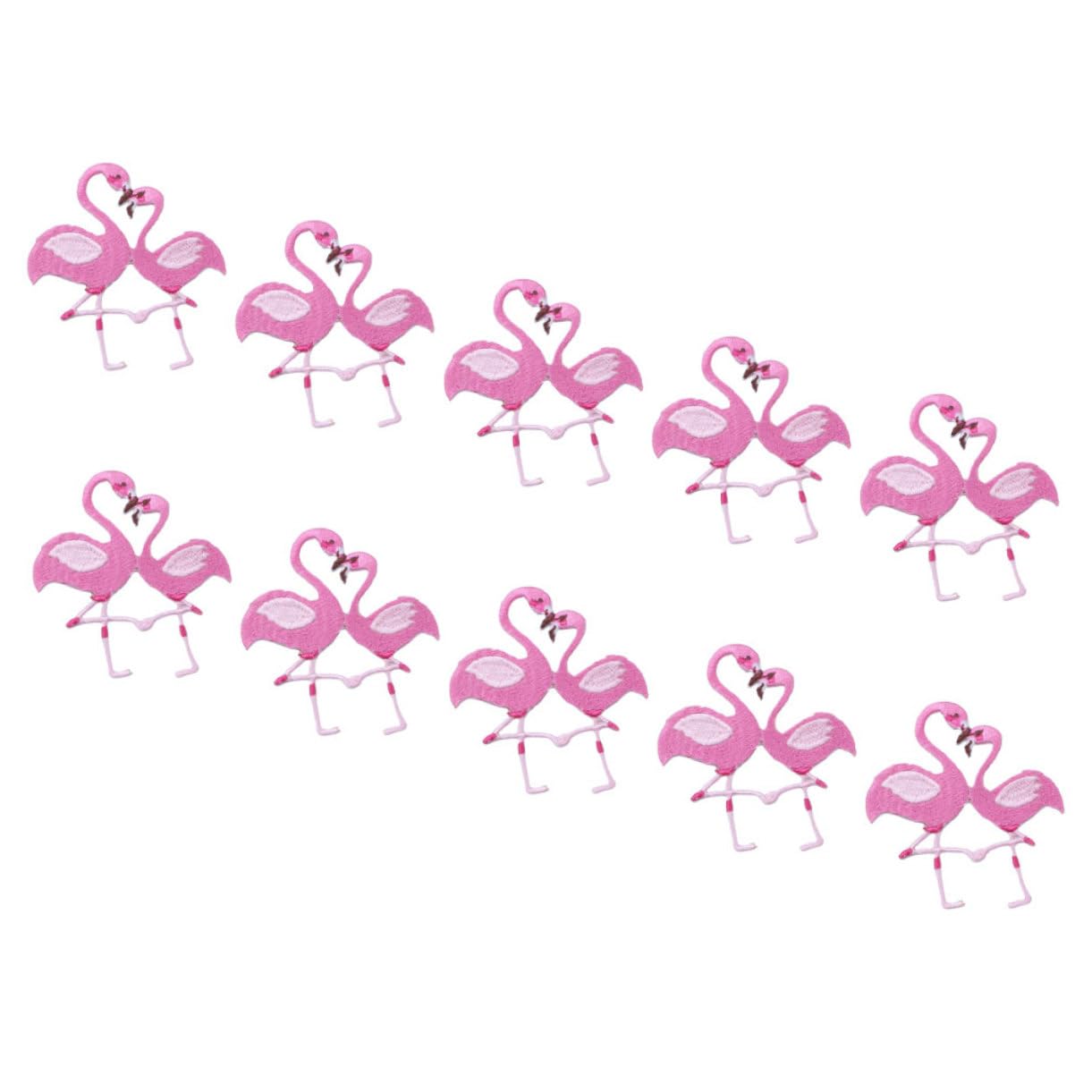 Uonlytech 5 series Parche Bordado Con Diseño De Dibujos Animados Parches Para Ropa Con Agujeros Parche De Flamenco Parche Pequeño Para Planchar Parches Para Ropa Parches 10 piezas x 5