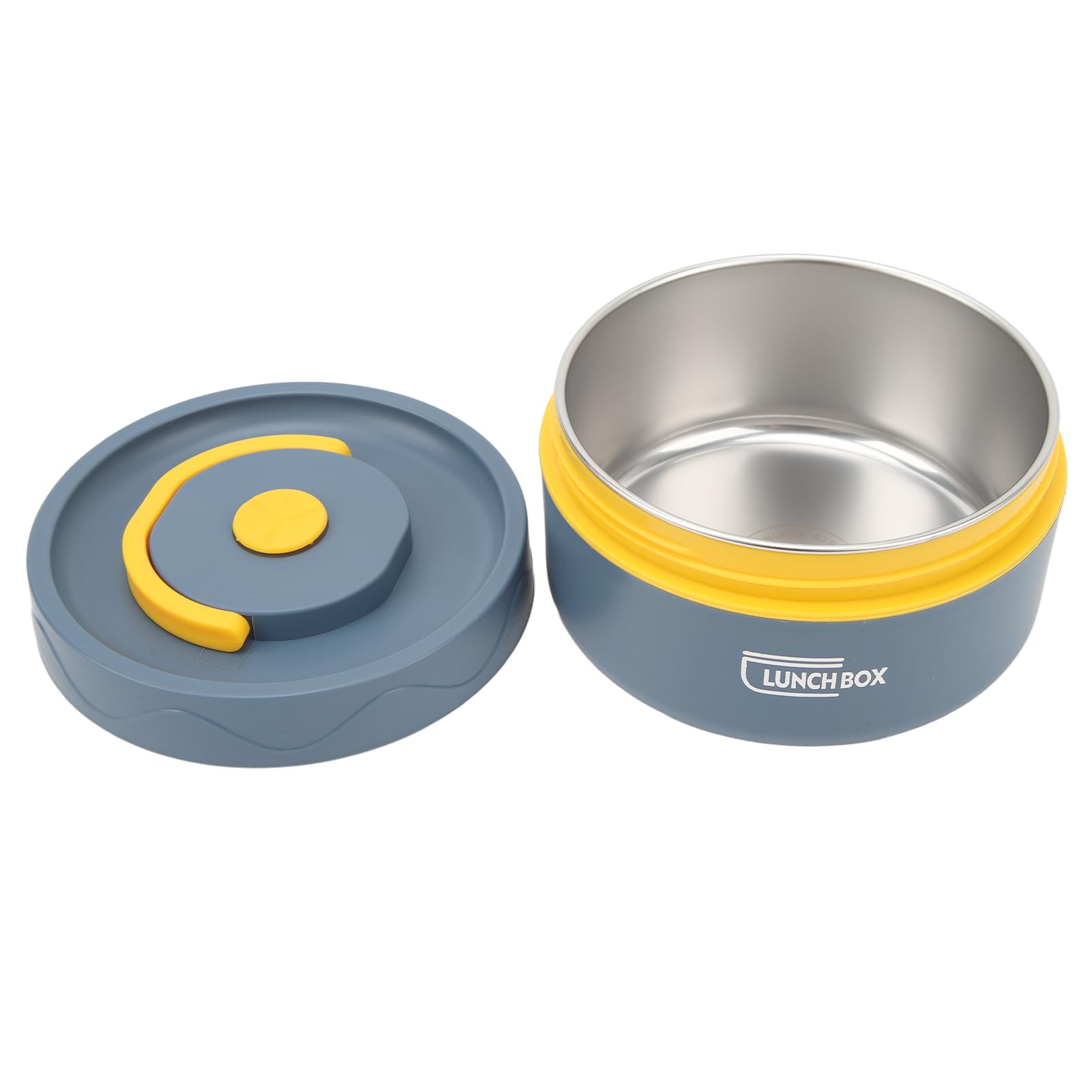 Cocoarm Pentola Termica 440ml Contenitore Termico per Pranzo in Acciaio Inossidabile 304 Barattolo per Alimenti Rotondo a Doppio Strato con Coperchio Sigillato Ritenzione del Calore per Pasti (Stile