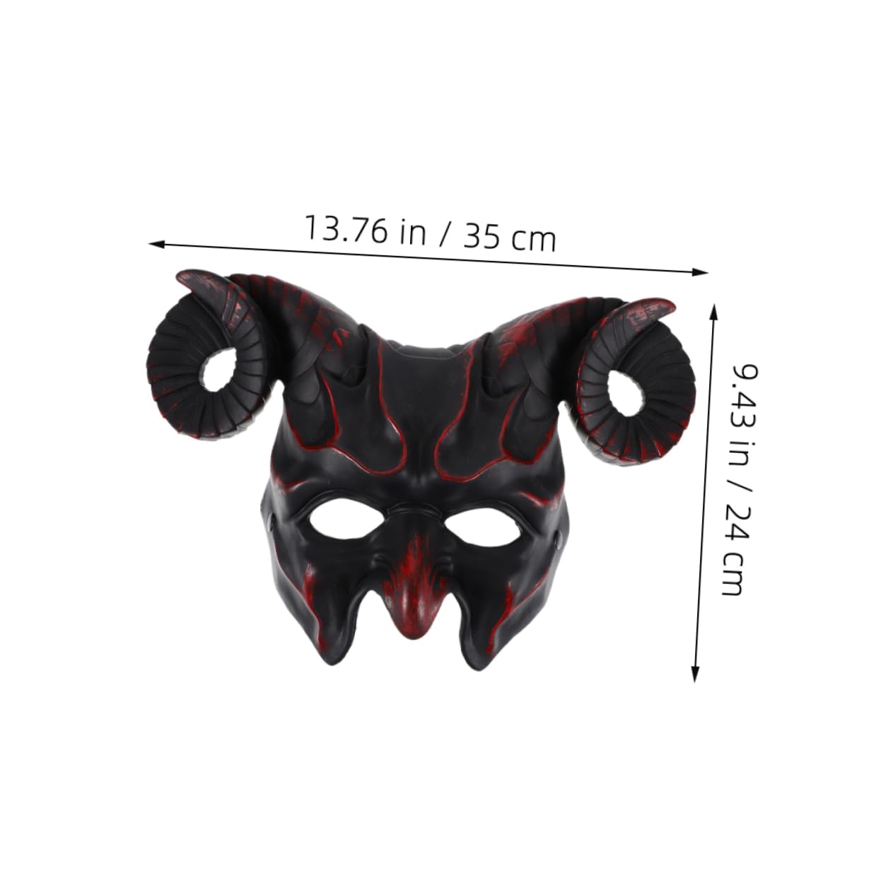 WOONEKY 2 maschera corno maschera con corna ariete spaventosa cosplay PR