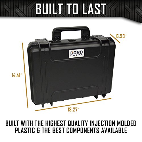 5 Pistol 18 Magazine Doro Gun Case With Custom Mycasebuilder Foam Insert - Waterproof, Heavy Duty - Tactical Firearms And Ammunition Holder, 18 X 14 X 7 Inches #TOP4