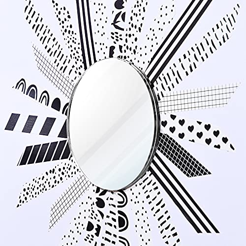 Outus 12 Rolls Washi Tape Set Black White Paper Thin 15 Mm Wide 7 Meters Long Decorative Craft Adhesive Masking Tape Washi Tape Black White Strip For Diy Wrapping Decoration (Stylish Style) #TOP6