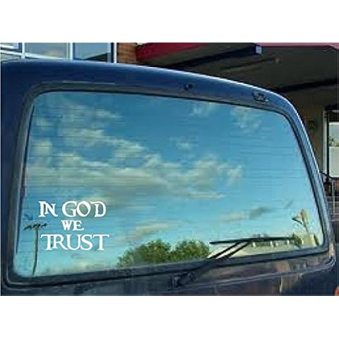 Walls with Style in GOD we Trust, car Decal, Religious Sticker, (White) Cover