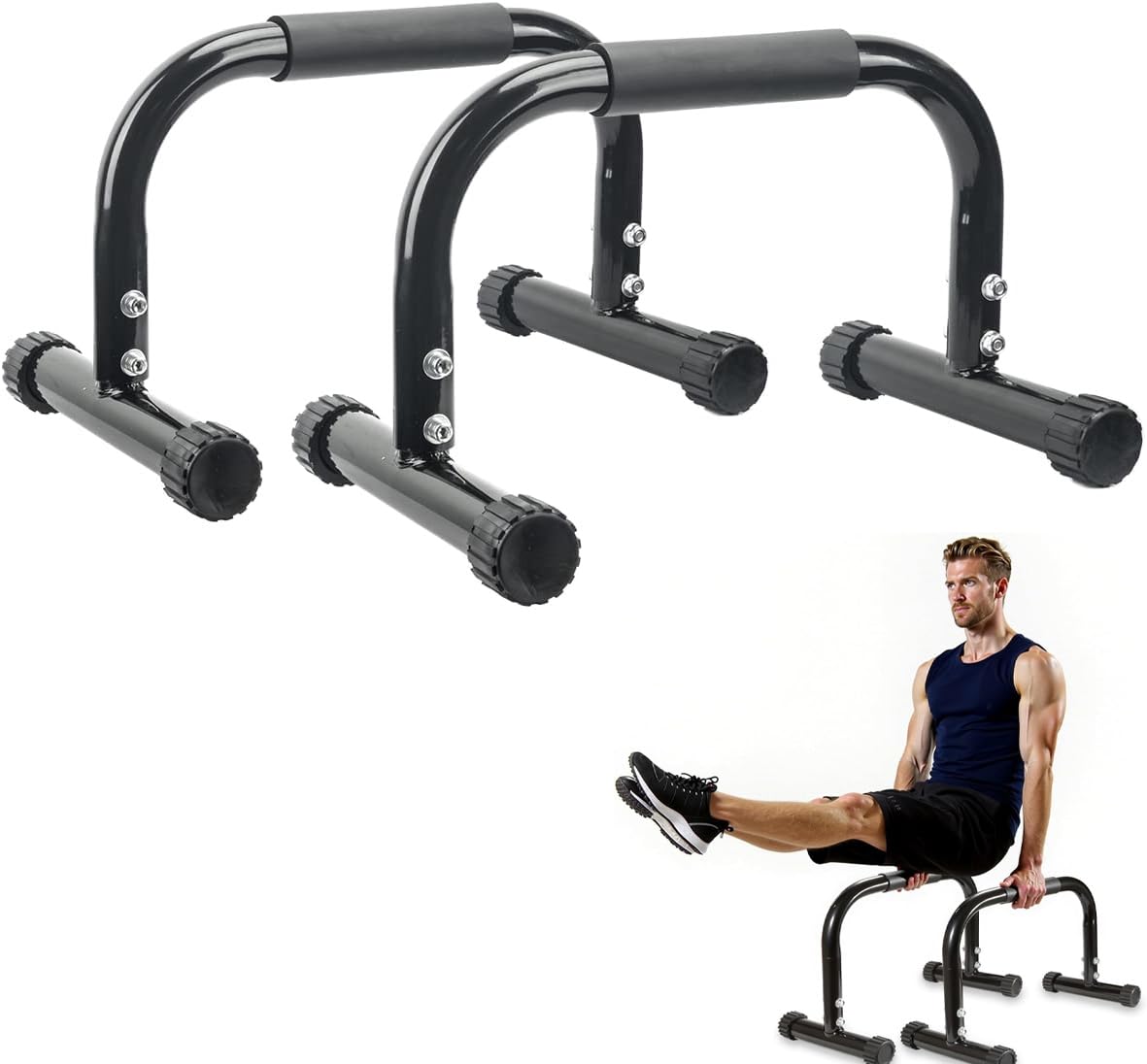 Sponsored Ad – FC22 Parallettes Bars, Push Up Bars Strength Training For Handstands, Full Planche & Dips, Calisthenic, Gymnastic, [42x25x25cm] Push Up Stands Handle, Handstands, Sturdy Gymnastics Bars