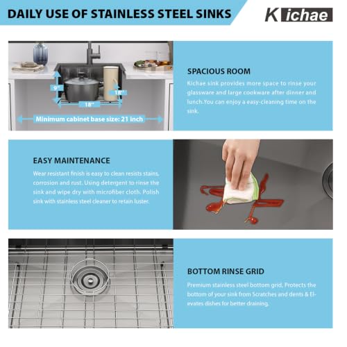 Image of Kichae 18 Drop In Bar Kitchen Sink Gunmetal Black Stainless Steel 16 Gauge