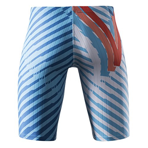 Image of MY KILOMETRE Men's Swimsuit Jammer Solid Swim Jammers Endurance Long Racing Training Swimsuit