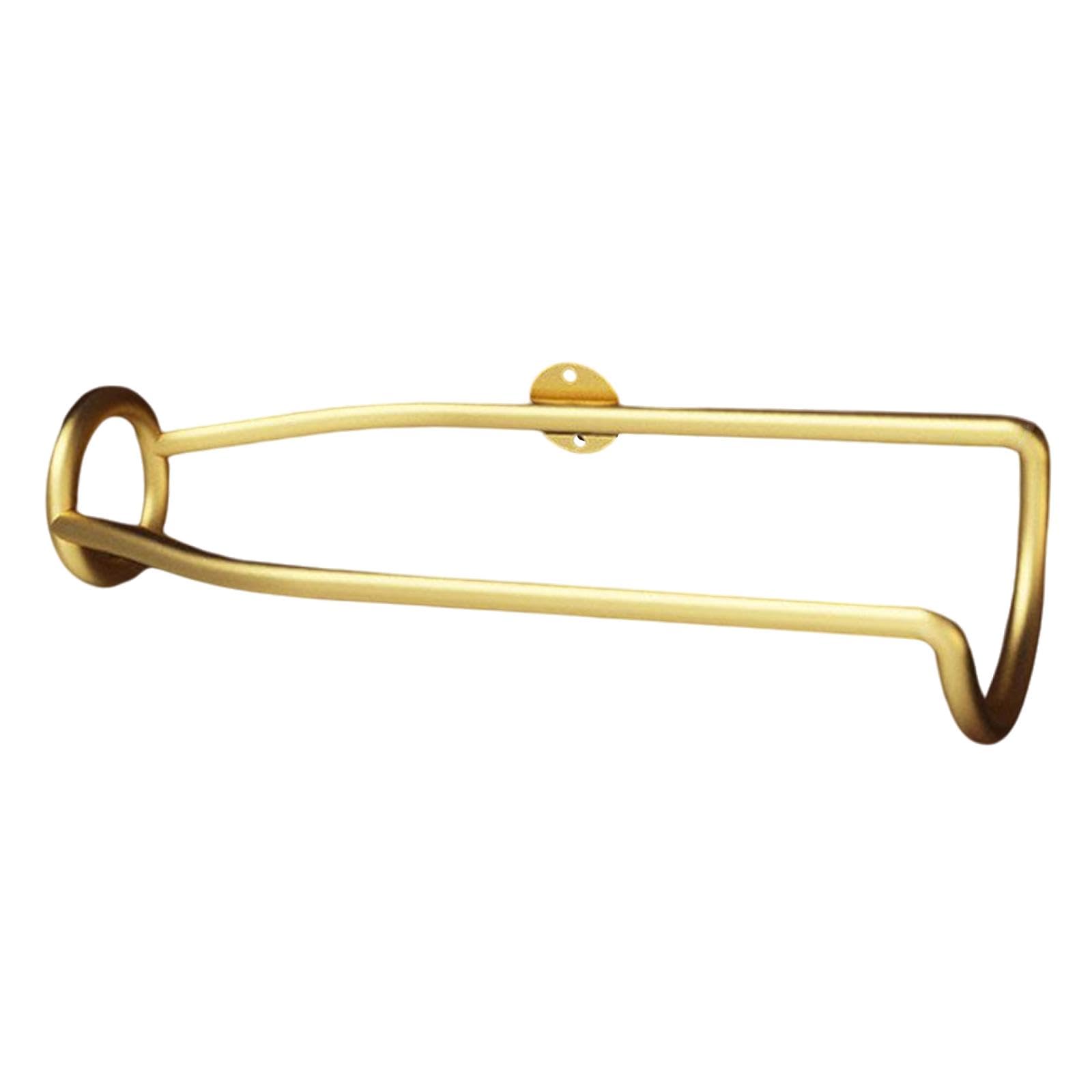 Wall Mounted Wine Rack Metal Wine Storage Shelf for Home Kitchen Dining Room Gold-image-48