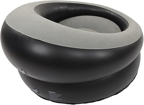Miniatura 6 de TOPINCN Sofá inflable, futones flocados, juegos de futón, sofá de aire, silla inflable simple, sofá ultra suave, sillón puff para sala de estar y
