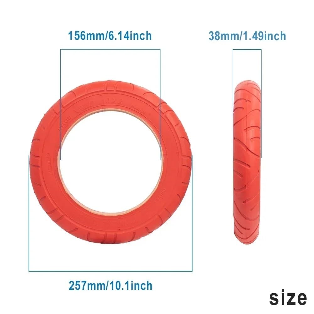 Compatible for Tubo Exterior de Scooter Eléctrico Xiaomi, 10 Pulgadas, 10X2, Modelo Compatible for JIA M365 1S Pro