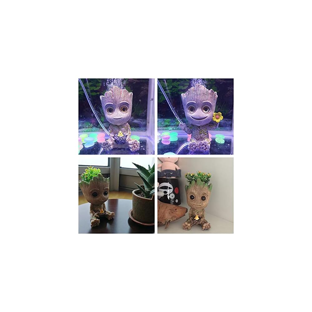 Betta Fish Tank SLOCME Aquarium Thinking Groot Air Bubbler