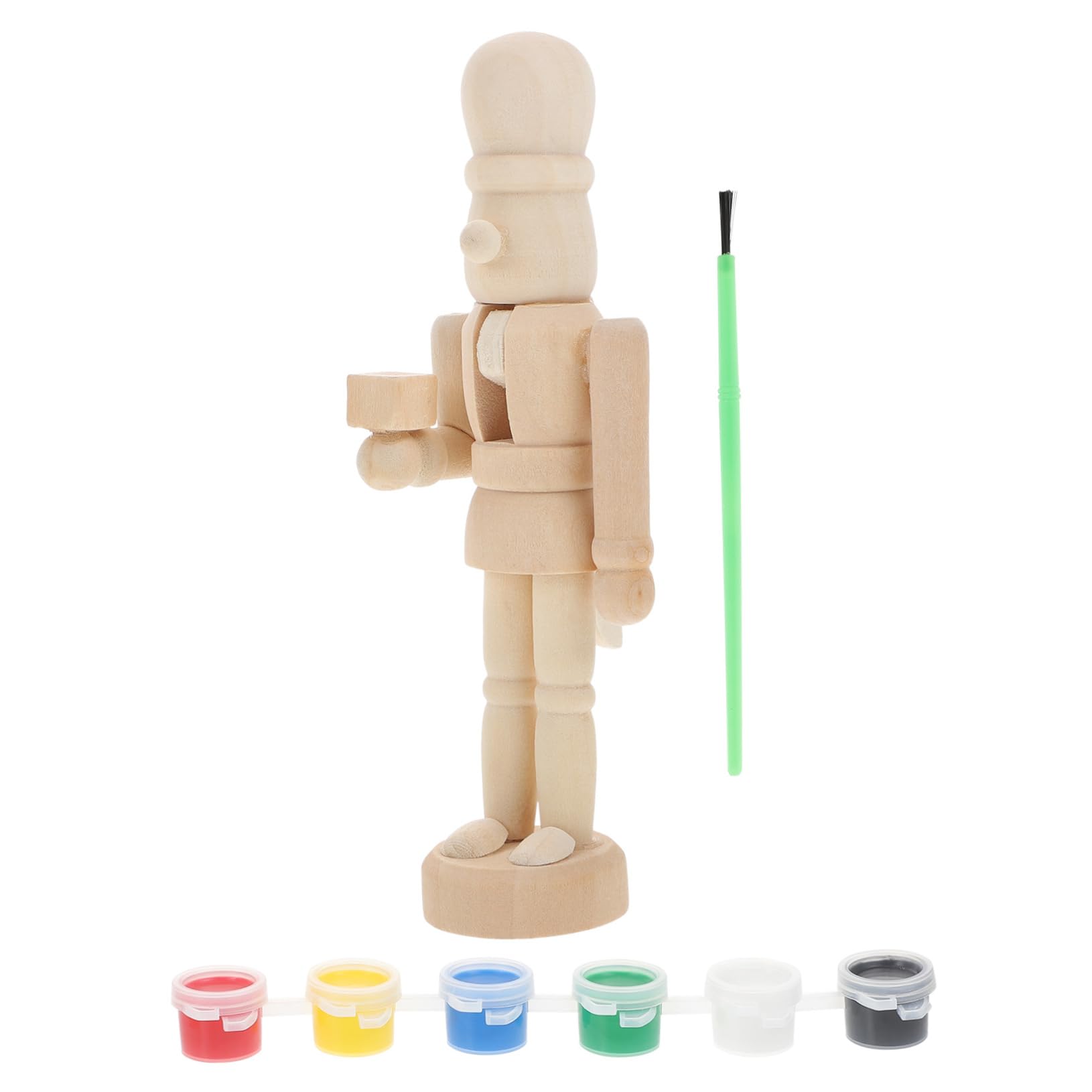 STOBAZAEaster Nutcrackers Wooden Nutcracker Toy Toys for outside Mini Decor Easter Wooden Puppet Outside Toy Kids Playset Outdoor Mini Nutcrackers Nutty Toys Walnut Toddler Wood Color