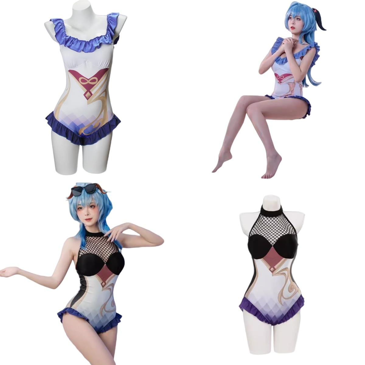 COS コス 水着　2023SS Amazon.co.jp: 原神 甘雨 スクール 水着 レディース 大人用 スクール