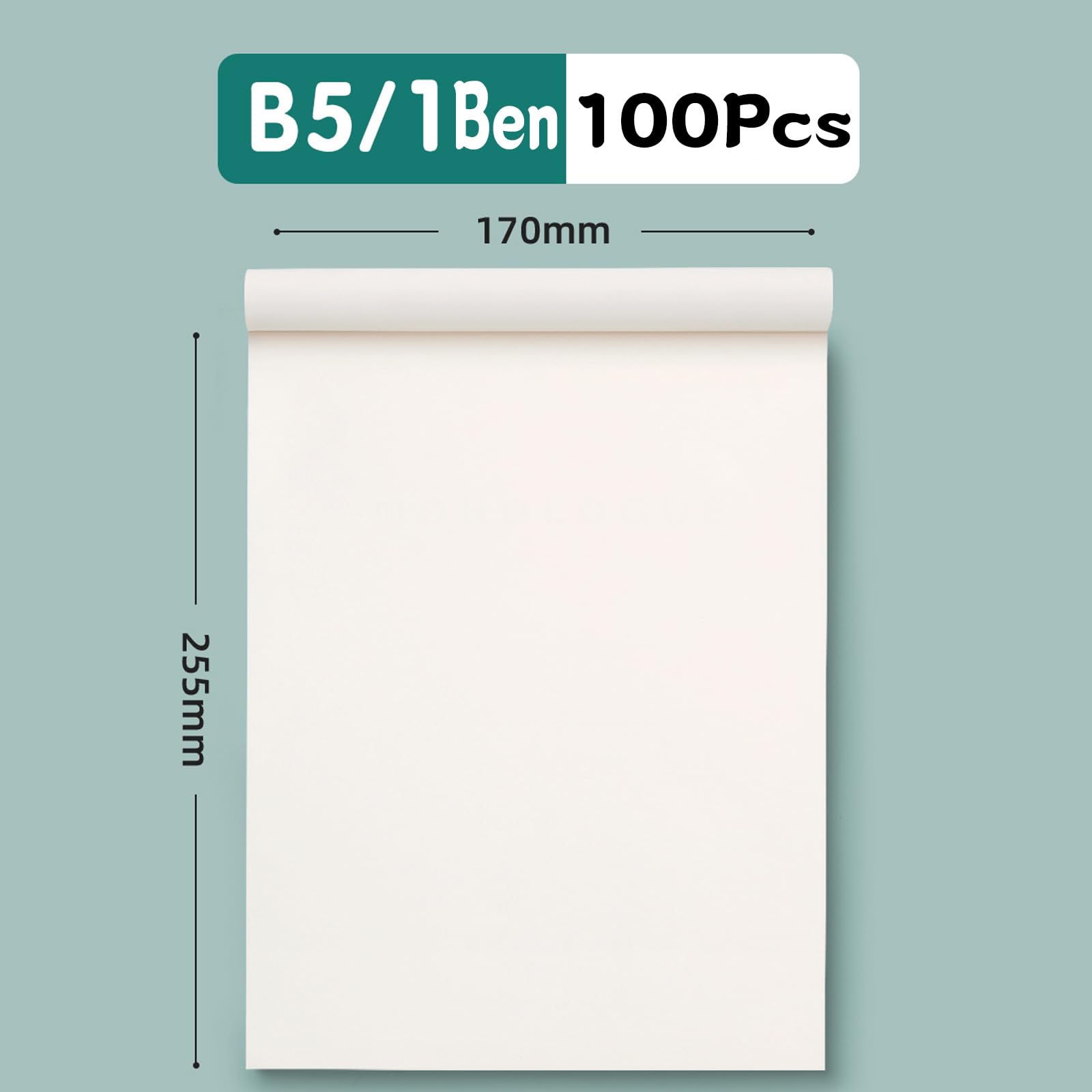 LANGSTON Carta da innesto per Album da Disegno Vuoto, 100 Fogli/Blocco, Libro da Disegno per Schizzi, Blocchi di Carta Bianca per Scrivere Blocchi per casa, Ufficio, Scuola,B5,5 Pack