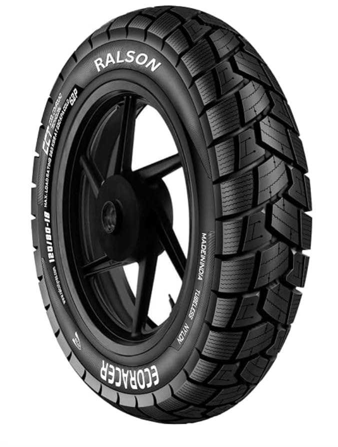 Ralson ECORACER Bias Tyre Tubeless 120/80-18, 18 inches, 62 Load Index, E Speed Rating, 265 kg Load Capacity-image-34