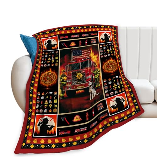 Couverture pompier polaire 80"x60" cadeaux hommes femmes