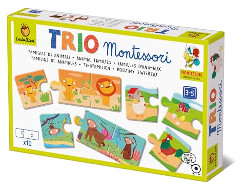 Miniatura 6 de Ludattica Juegos Montessori Trio Montessori: Descubre Las Familias De Animales Con El Método Montessori! Juego Educativo 3-5 Años Primeros Rompecabezas Made In Italy