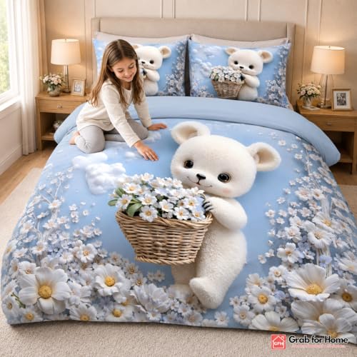 Image of 7D Digital Printed Kids Double Bedsheet Set with Bedsheet Tucker (Free)