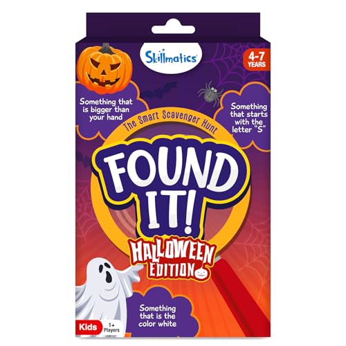 skillmatics card game - found it halloween scavenger hunt educational learning toys perfect for indoor or outdoor play classrooms party games gifts for kids and families for ages 4 5 6 7
