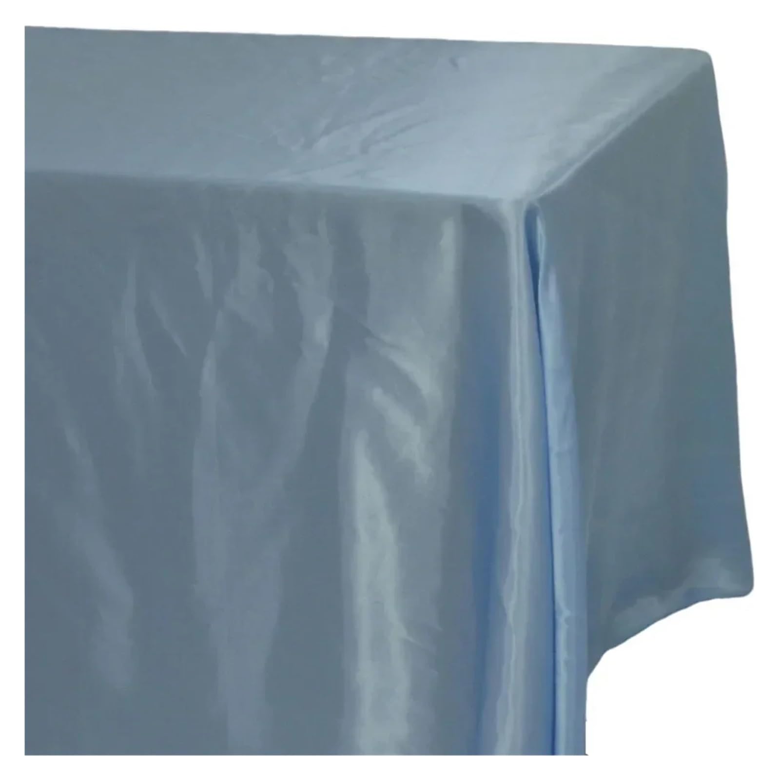 LOPJGGYF 145x180cm Rectangle Satin Tablecloth Overlays Wedding Mariage Party Decoration Restaurant Dining/Coffee Table Cloth for Wedding Banquet Party Events(Light Blue,145x160cm-57x63inch)