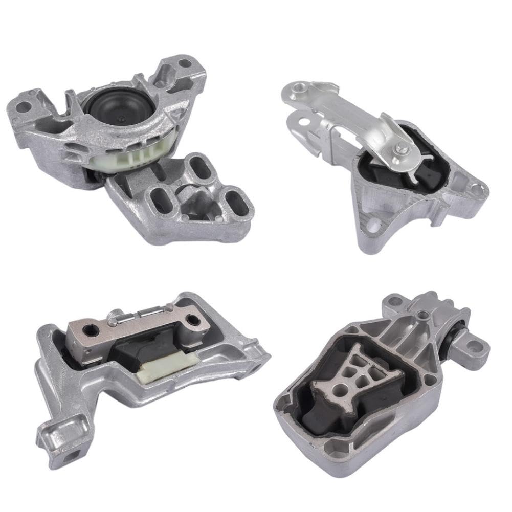 Set of 4 Engine Motor and Transmission Mounts Compatible with B250 CLA250 GLA250 L4 2.0L 2013-2019 Auto Trans