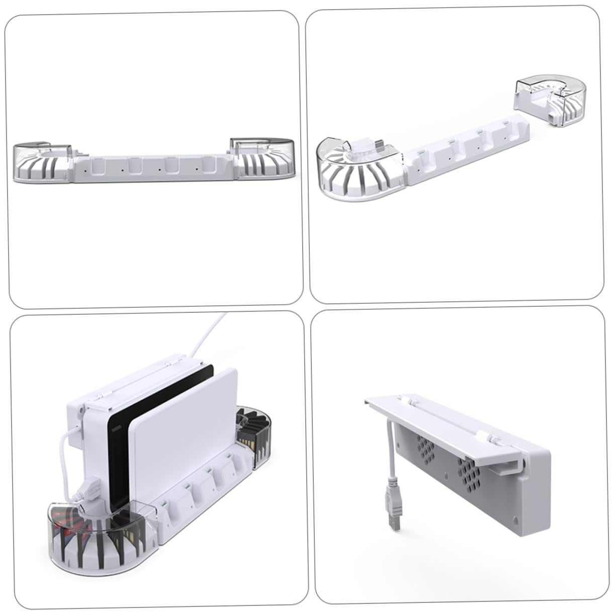 1 Set Dock Carica e Raffreddamento Compatibile con Switch Oled Stazione Carica per Controller per Schede